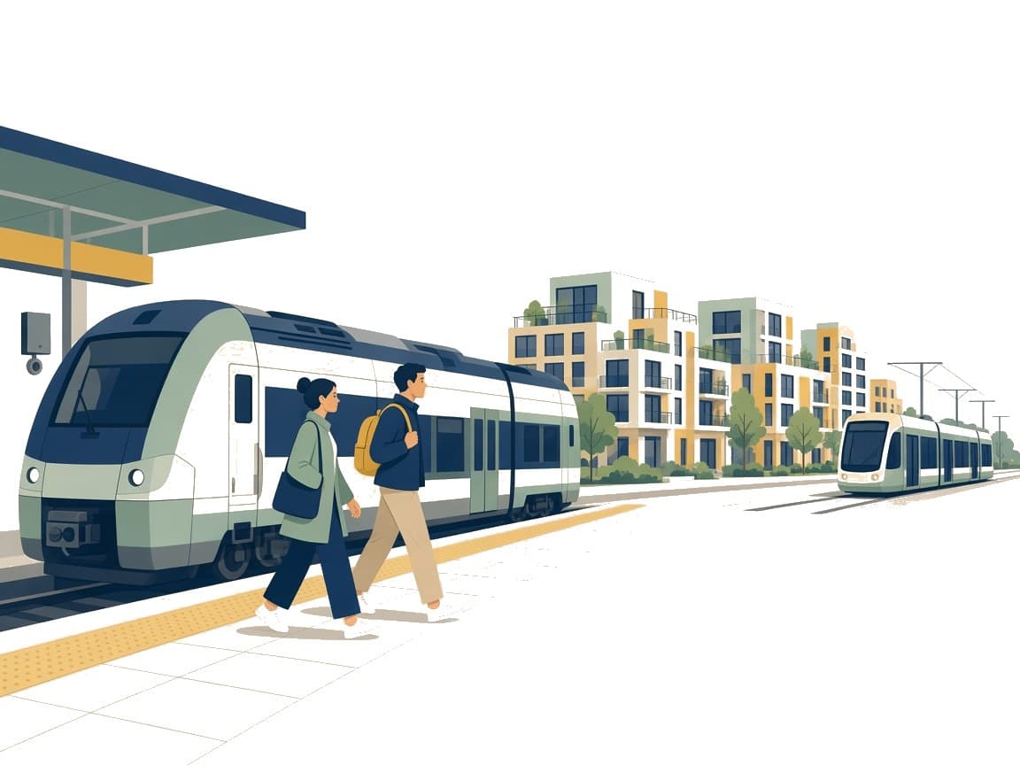 Gare et arrivée en ville