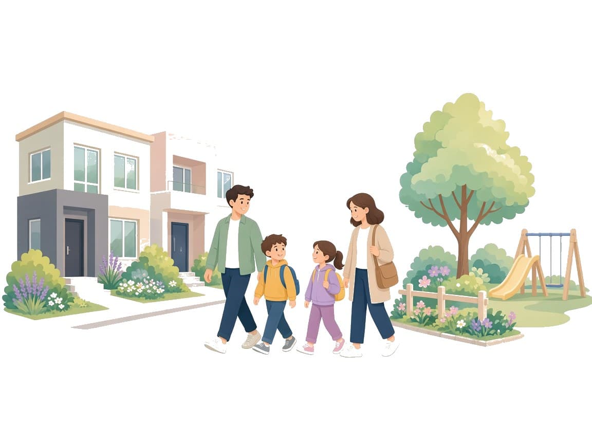 Chemin de l’école près du neuf